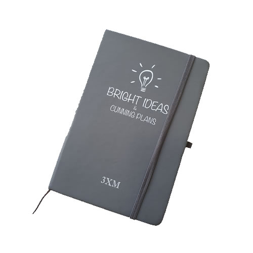3XM Grey Printed Notebook