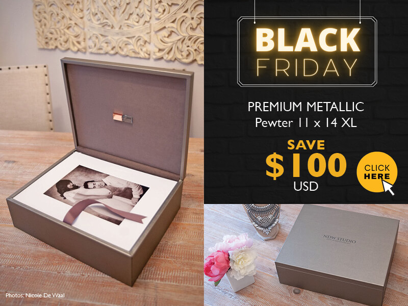 Black Friday Deal - Pewter 11x14 XL Folio Box