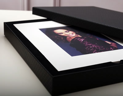 5 Matted prints in a folio box