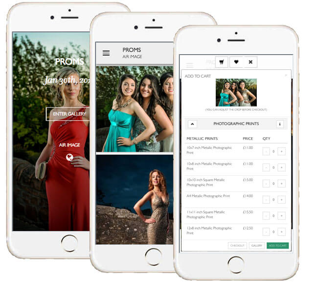 Send a text to your client and let them shop from their gallery on any mobile device