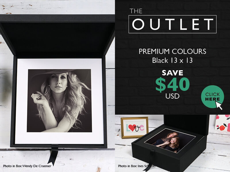 Outlet Clearance - Black 13x13 Folio Box