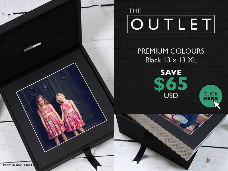 Outlet Clearance - Black 13x13 XL Folio Box