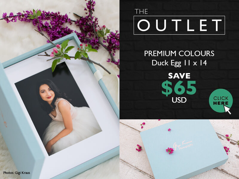 Outlet Clearance - Duck Egg 11x14 Folio Box