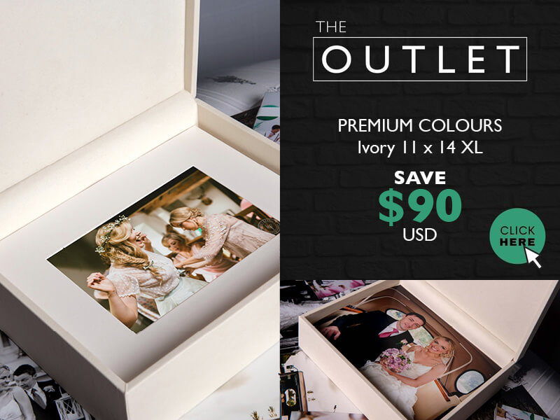 Outlet Clearance - Ivory 11x14 XL Folio Box