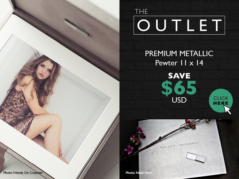 Outlet Clearance - Pewter 11x14 Folio Box