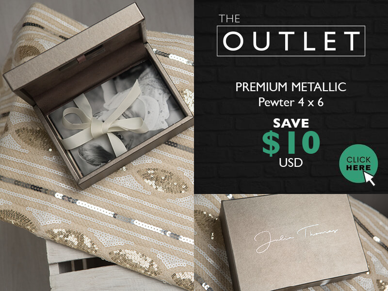 Outlet Clearance - Pewter 4x6 Print Box
