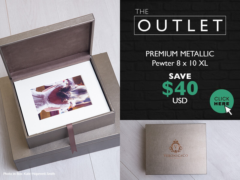 Outlet Clearance - Pewter 8x10 Folio Box