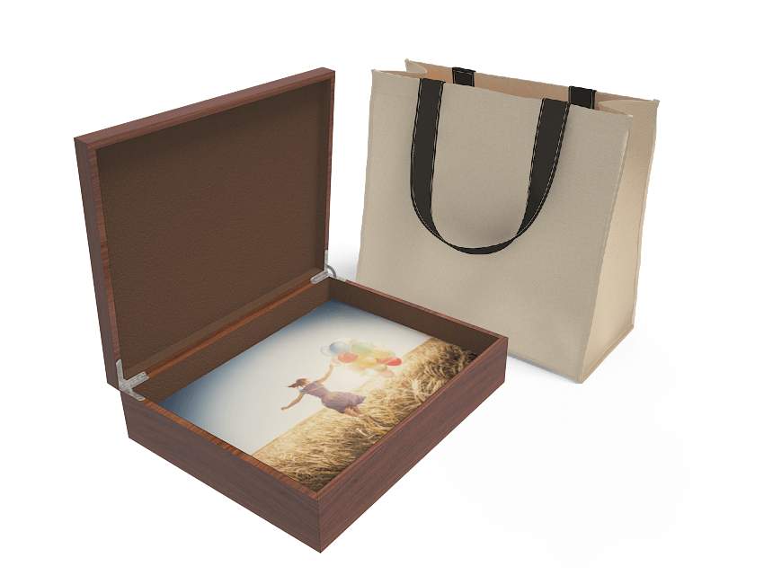 14x11 - Wooden Box - No Matts - Canvas Bag