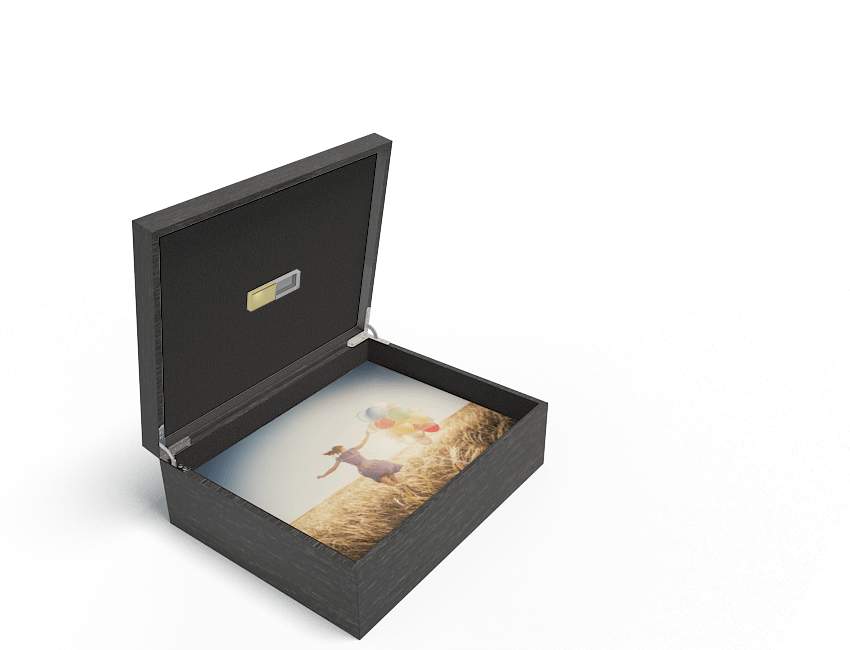 Holz Box Fenster Schwarz