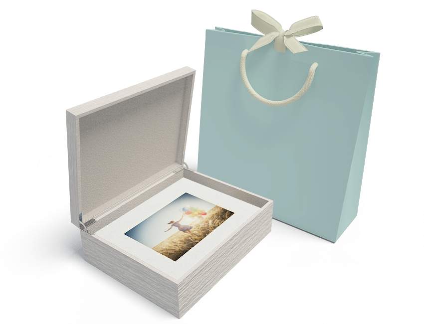 20 White Box - white matts - USB insert cutout ONLY - no USB