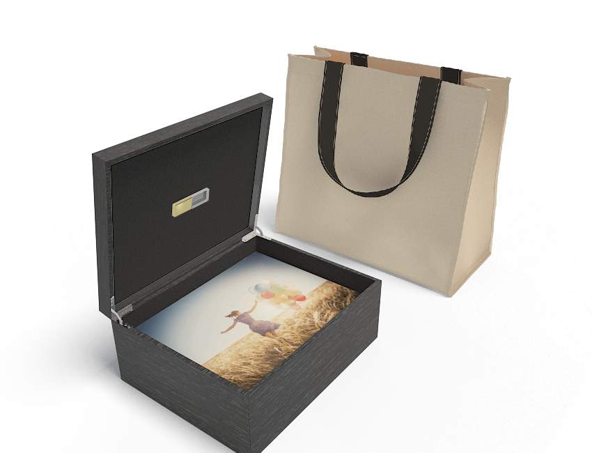 8x10 Premium Window Box in Black Wood (no mats/prints)