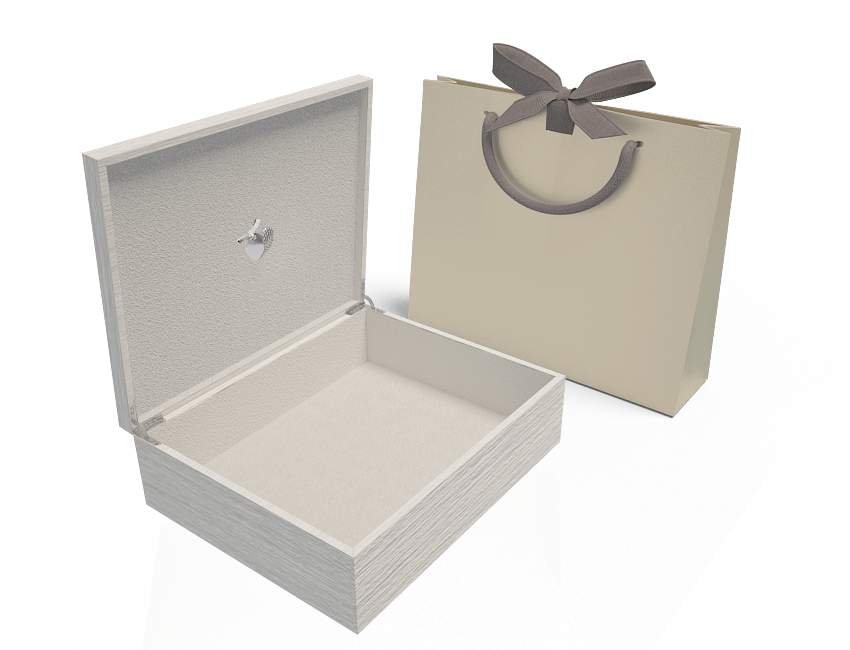 8x10 XL white wood box