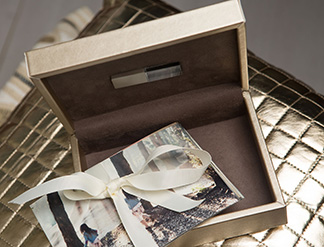 Luxury 6x4 Print Box in Champagne Metallic Finish