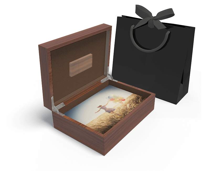 HK Logo Premium 4x6 Wood Box