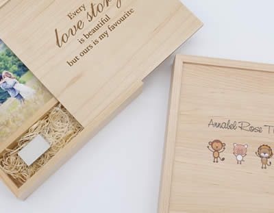 Custom Branded Maple Wood Print Boxes